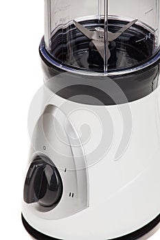 Close up of electrical blender, kitchen equipment, isolated on white
