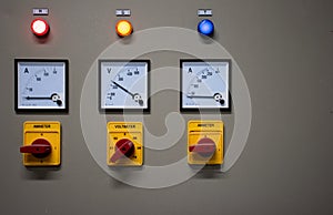 Close up Electrical control cabinet