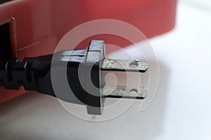 Close up of an electrical plug