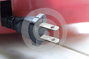 Close up of an electrical plug
