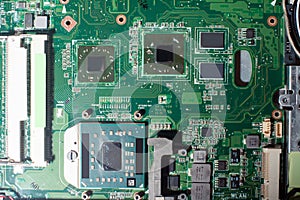 Close-up of electronic circuit board.