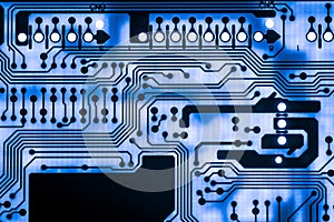 Close up of Electronic Circuits in Technology on Mainboard computer background logic board,cpu motherboard,Main board,system boa