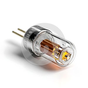 Close-up electronic diode isolated on clean white background