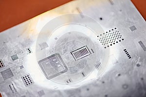 close up of electronic microscheme chipset