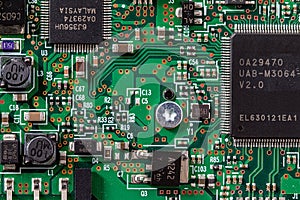 Close up electronics computer chip