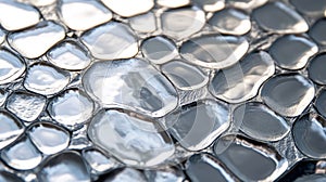 Close-Up of Electroplated Platinum Surface with Mirror-Like Effect
