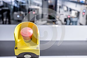 Close up of emergency button