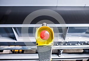 Close up of emergency button