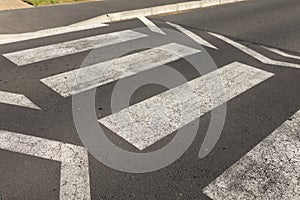 Close up of empty asphalt road surface