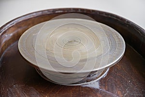 Close up of empty pottery wheel