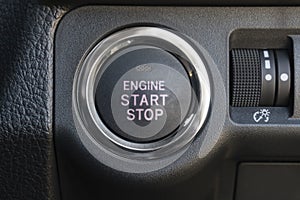 Engine start stop button of a car