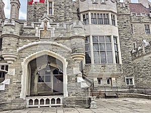 Close up of entrance to Casa Loma mansion. Toronto, Canada
