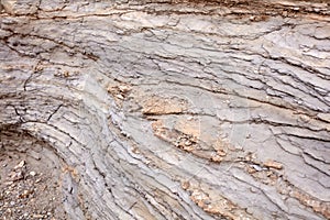 Close Up of Eroded Sedimentary Shale Rock Face