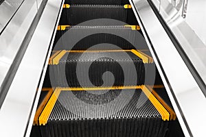 Close up of escalator