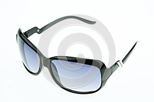 Close up of eye glasses isolated on white background