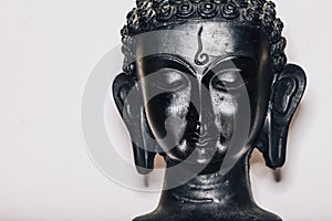 Close up Face of Buddha, sculpture