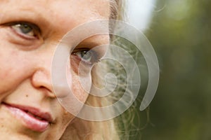 Close-up face of senior woman