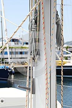 Close-up of a fasten rope