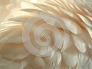 Close-up of feathers in soft light
