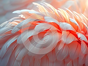 Close-up of feathers in soft light