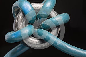 Close up of a ferrite bead inductor