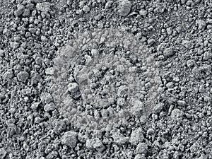 Close-up of fertile loam for the background. Soil texture closeup, ground surface as background