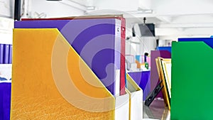 Close up file folder containing files and documents