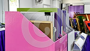 Close up file folder containing files and documents