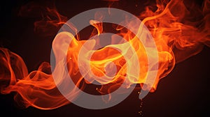a close up of fire flames on a black background