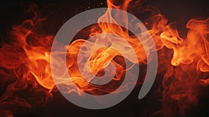 a close up of fire flames on a black background