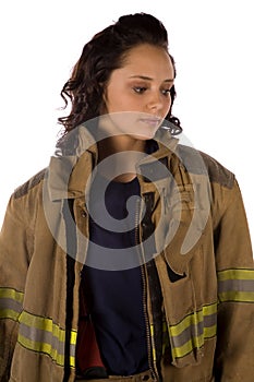 Close up fire serious