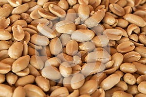 Close-up of fired salt peanuts that peeled and ready to eat