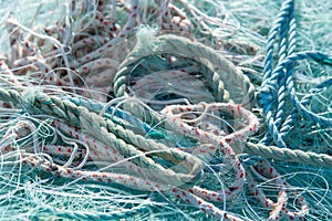 Close-up of a fishing net