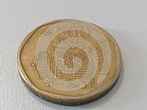 Close-up five hundred pesetas Spain