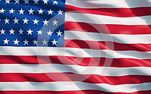 Close up of the flag of the United State of America.