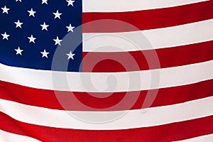 Close up of flag of united states of america with copy space