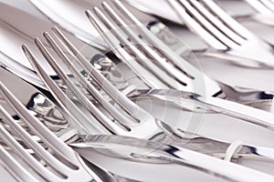 Close up of flatware forks