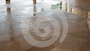 Close-up Of Flooded Floor
