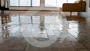 Close-up Of Flooded Floor