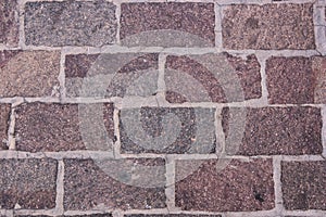 Close-up of a floor made from small rectangular bricks