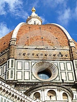 Close up of Florence Cathedral Dome Tuscany Italy