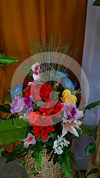 Close up of flower arrangements for decoration