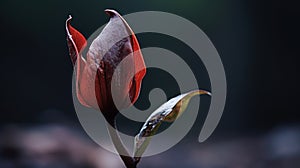 A close up of a flower with the stem still attached, AI