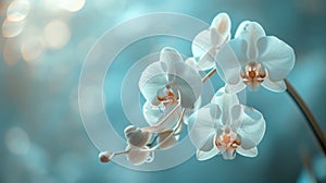 A close up of a flower with white petals and orange centers, AI