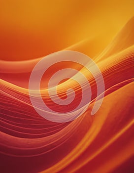 Abstract Orange Silk Waves