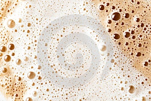 close-up of foaming beer or ale