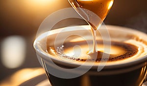 Close-up food photography of Coffee Generative AI