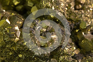 Close Up of Fools Gold Pyrite Rock Crystal