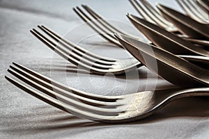Close-up of forks and spoons