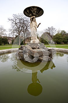 Close up of fountain in Iveagh Gardens Dublin